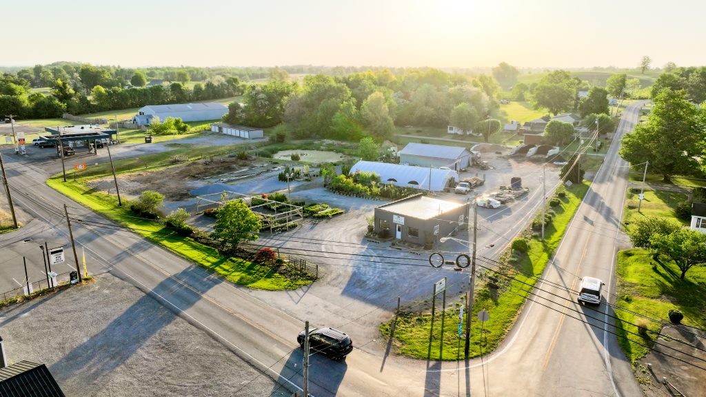 Ariel view of Pack's Nursery